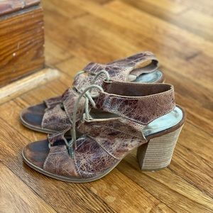 Diba True leather lace up heels